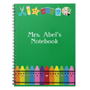 Elementary and Preschool Teacher Cute Kawaii Notebook