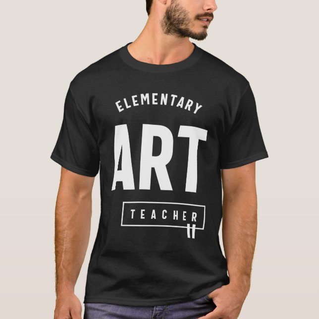 Elementary Art Teacher Gift Funny Job Title  T-Shirt (Front)