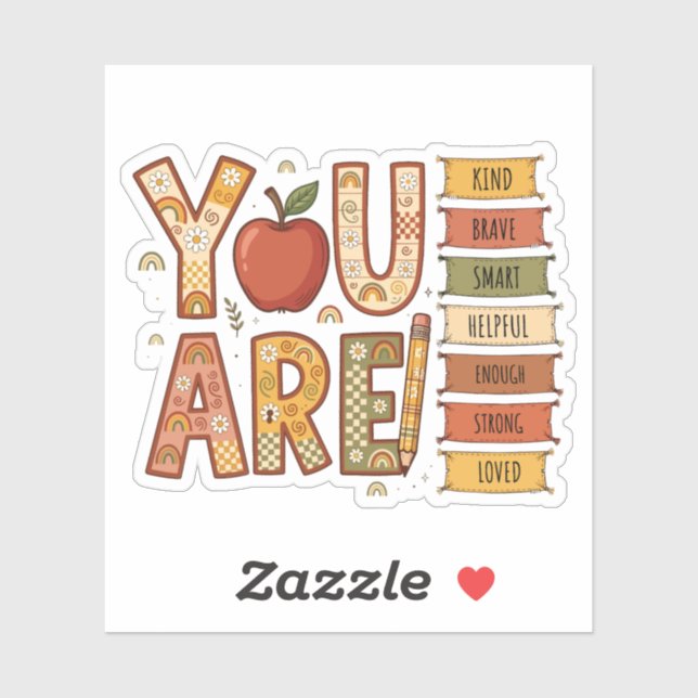 Elementary Boho Rainbow You Are Enough Motivationa (Sheet)