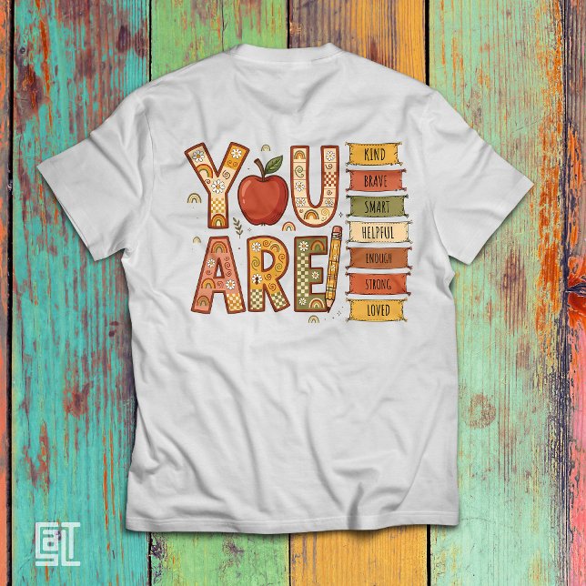 Elementary Boho Rainbow You Are Enough Motivationa T-Shirt (Creator Uploaded)