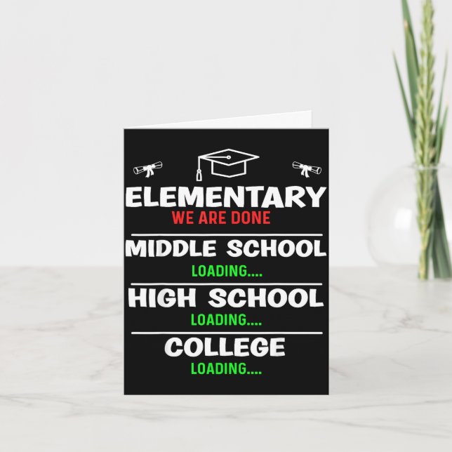 Elementary graduation class 2024 5th 6th grade card (Front)