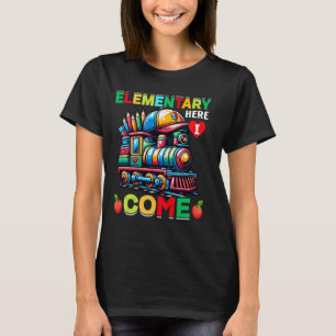 Elementary Here I Come Boys Girls Train Back To Sc T-Shirt