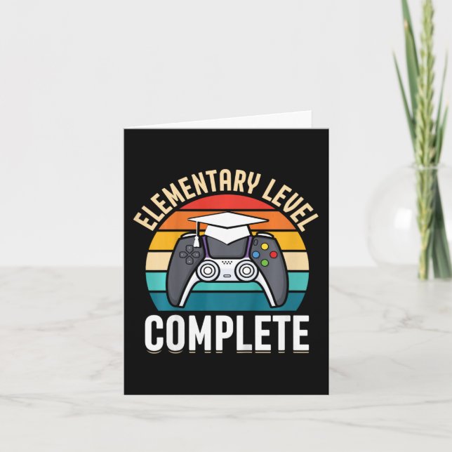Elementary Level Complete Gamer Cl Of 2024 Graduat Card (Front)