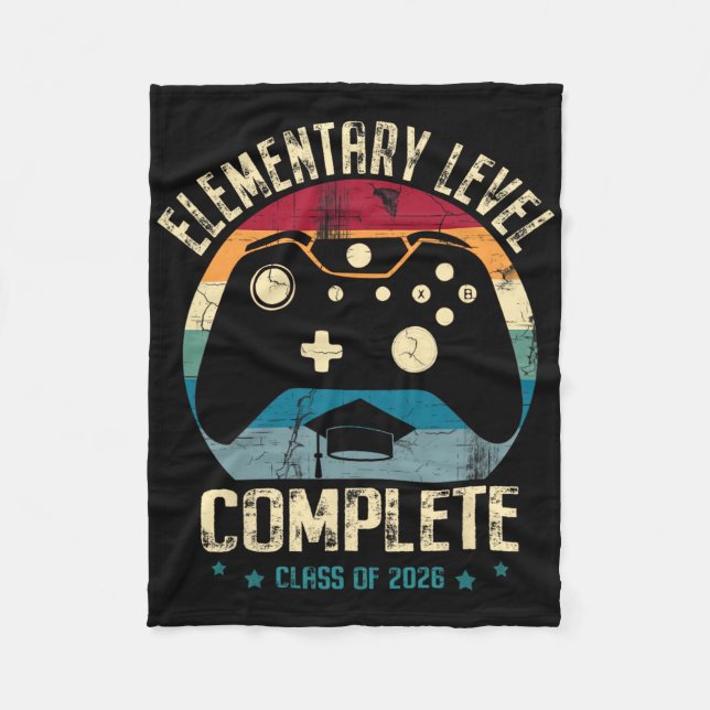 Elementary Level Complete Gamer Cl Of 2026 Graduat Fleece Blanket (Front)