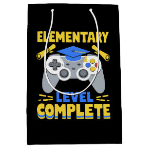 Elementary Level Complete Gaming Gamer Graduation Medium Gift Bag