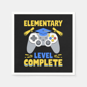 Elementary Level Complete Gaming Gamer Graduation Napkin