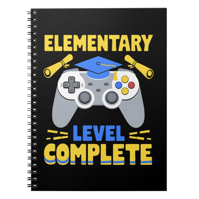 Elementary Level Complete Gaming Gamer Graduation Notebook (Front)