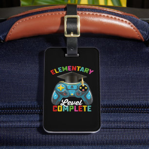 Elementary Level Complete Graduation Gaming Gamer Luggage Tag