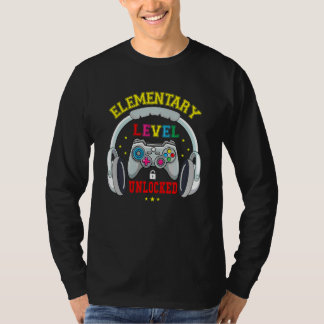 Elementary Level Unlocked Video Game Back To Schoo T-Shirt