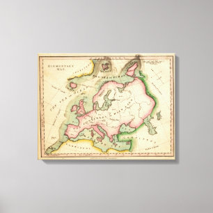 Elementary Map Canvas Print