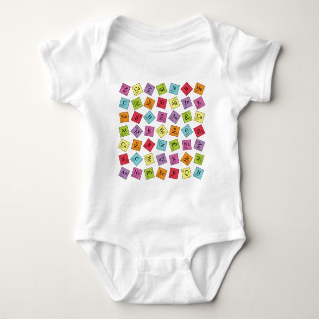 Elementary Periodic Baby Bodysuit (Front)