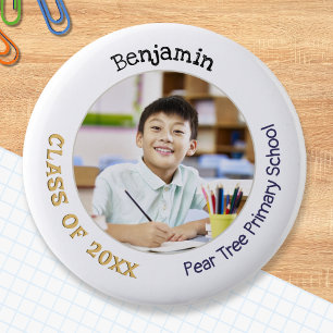 Elementary Primary School Leaver Keepsake Photo 6 Cm Round Badge
