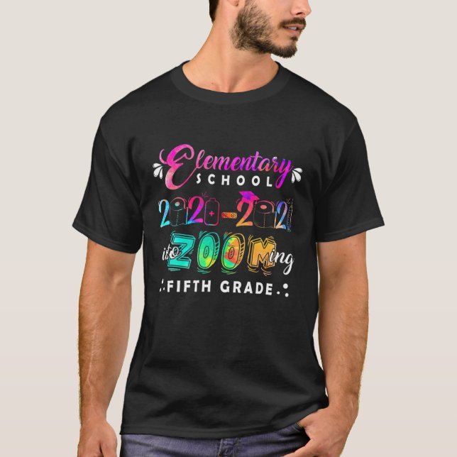 Elementary School 2020-2021 Into Zooming 5Th Grade T-Shirt (Front)