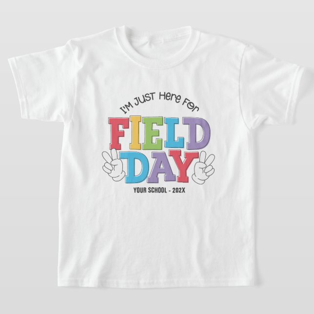 Elementary School Field Day Personalised T-Shirt (Laydown)