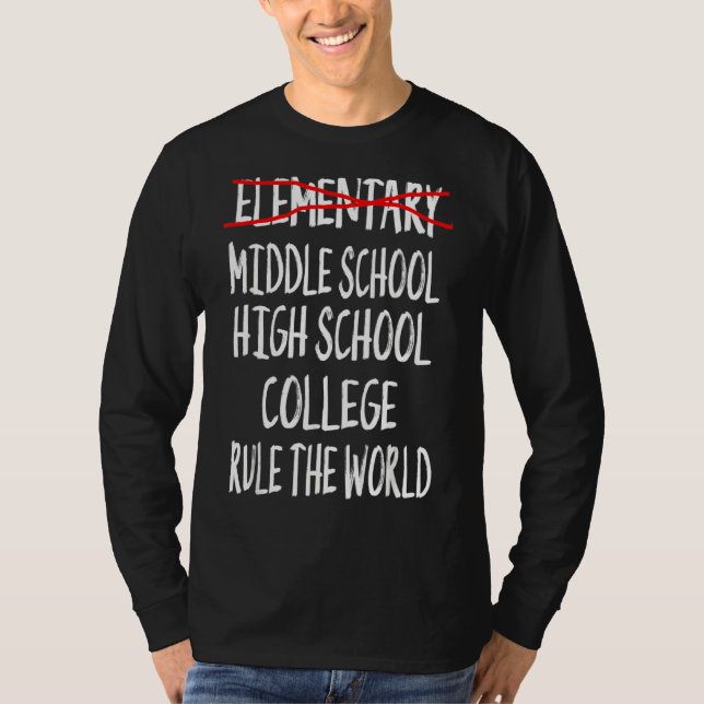 Elementary School Graduation   6th Grade Graduatio T-Shirt (Front)