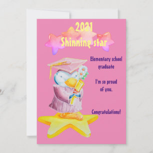 Elementary school graduation card