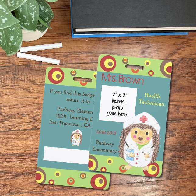 Elementary School Health Technician ID Photo Badge ID Badge (Creator Uploaded)