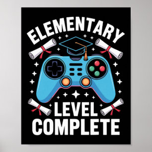 Elementary School Level Complete Funny Gamer Boys  Poster