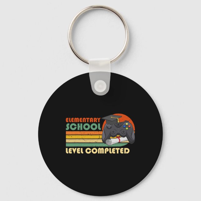 Elementary School Level Complete - Funny Gamer Gra Key Ring (Front)