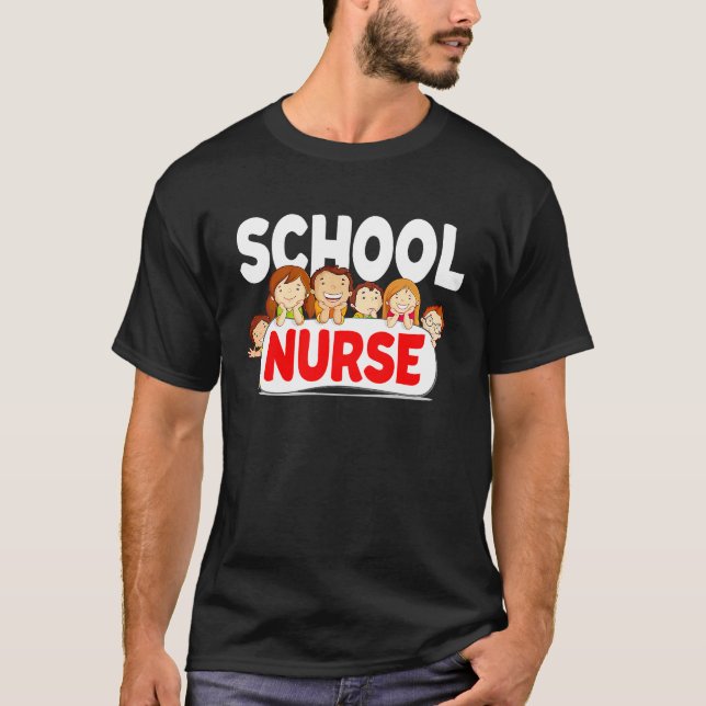 Elementary School Nurse RN LPN Back To School Nurs T-Shirt (Front)