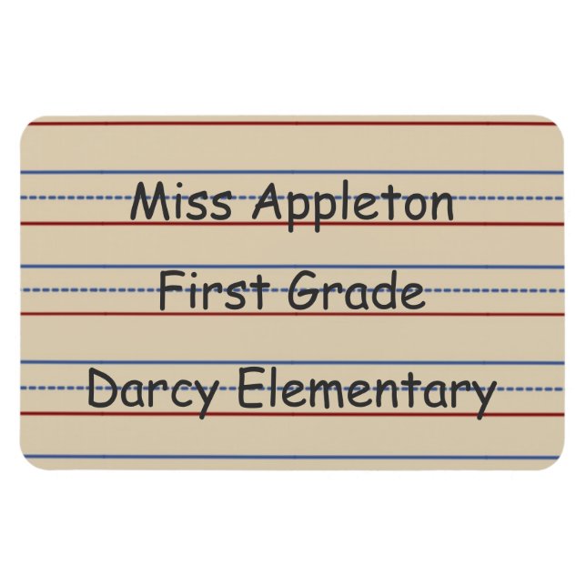 Elementary School Paper Flexi Magnet (Horizontal)