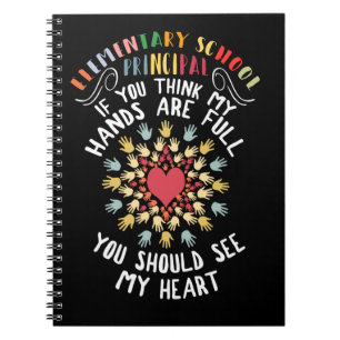 Elementary School Principal Appreciation Heart Notebook