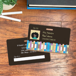 Elementary School Staff Photo ID Employee Badge