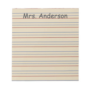 Elementary School Writing Paper Notepad