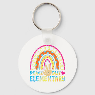 Elementary Student Bye Schools Out Last Cl Summer Key Ring