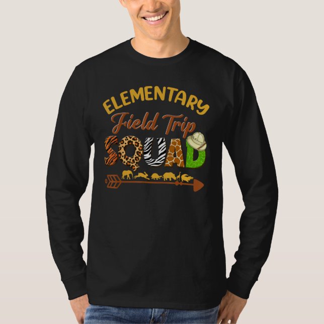Elementary Students School Zoo Field Trip Squad Ma T-Shirt (Front)