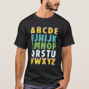 Elementary Teacher Assistant Prek English Alphabet T-Shirt