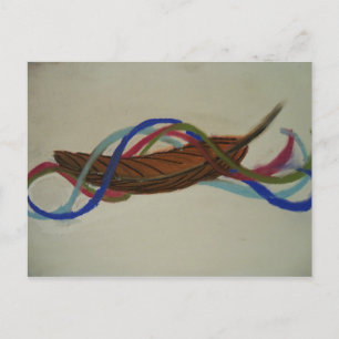 elements feather postcard