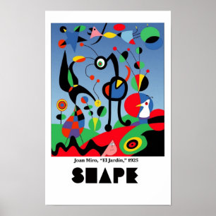 Elements of Art - Shapes featuring Miro Poster