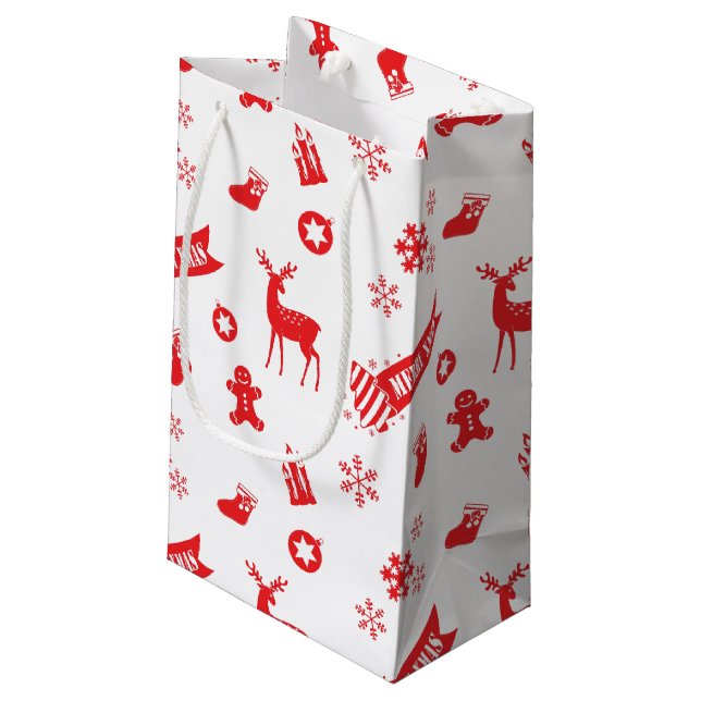 Elements of Christmas Small Gift Bag (Back Angled)