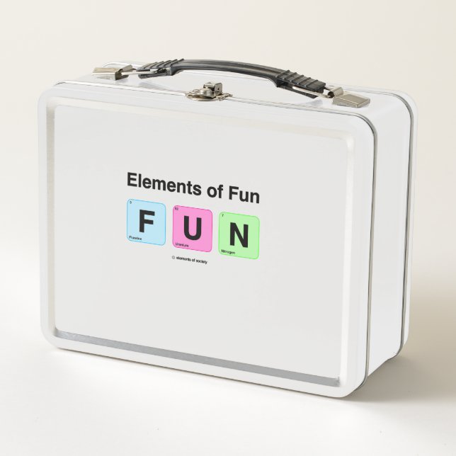 Elements of Fun Cute Pastel Science Joke    Metal Lunch Box (Front)