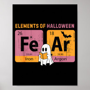 Elements Of Halloween Fear Periodically Halloween  Poster