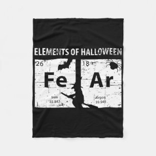 Elements Of Halloween Shirt (fear) Periodically  Fleece Blanket