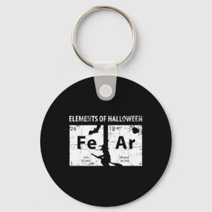 Elements Of Halloween Shirt (fear) Periodically Key Ring