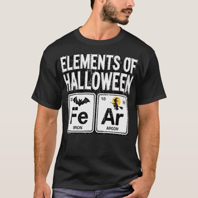 Elements Of Halloween Teacher-Photoroom T-Shirt (Front)