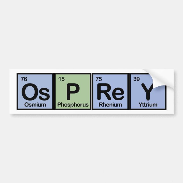 Elements of Osprey Bumper Sticker (Front)