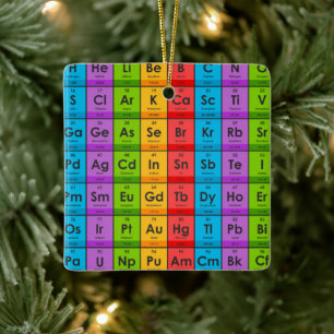 Elements of the Periodic Table Ceramic Ornament