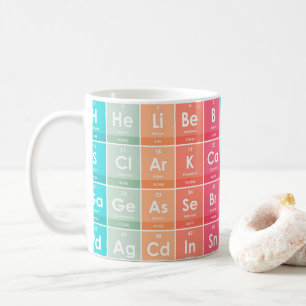 Elements of the Periodic Table Colourful Pattern  Coffee Mug