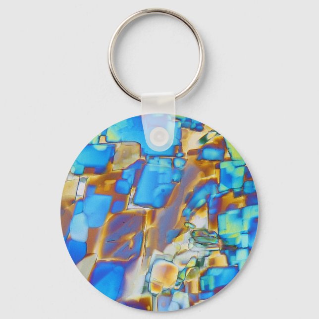 Elements/Yttrium under the microscope Key Ring (Front)