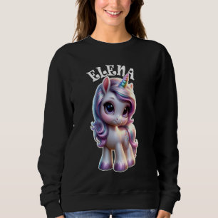 Elena Cute Unicorn Design for Girls Name Elena Sweatshirt