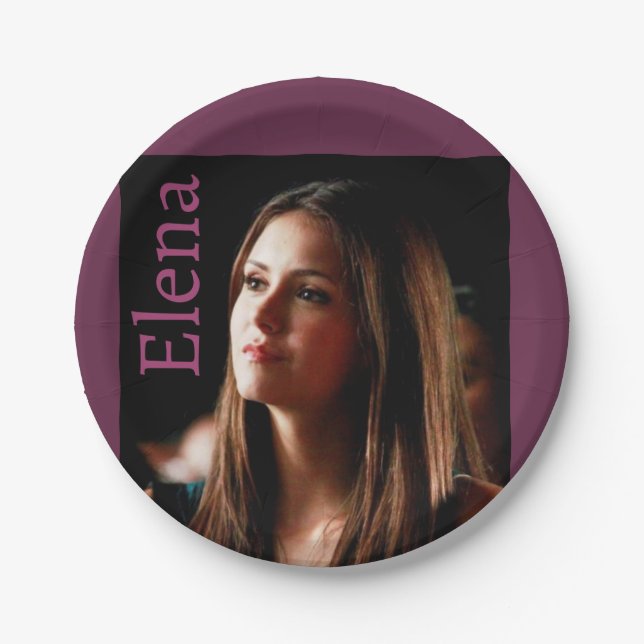 Elena Gilbert Paper Plate (Front)
