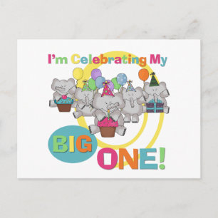 Elephant 1st Birthday T shirts and Gifts Postcard