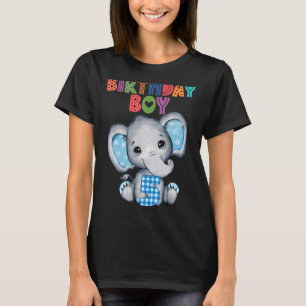Elephant 5th Birthday Boy 5 Years Old Themed Eleph T-Shirt