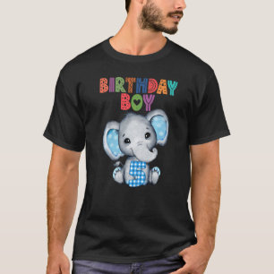 Elephant 5th Birthday Boy 5 Years Old Themed Eleph T-Shirt