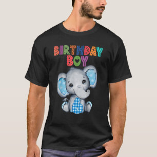 Elephant 6th Birthday Boy 6 Years Old Themed Eleph T-Shirt