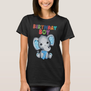 Elephant 7th Birthday Boy Kids 7 Years Old Elephan T-Shirt